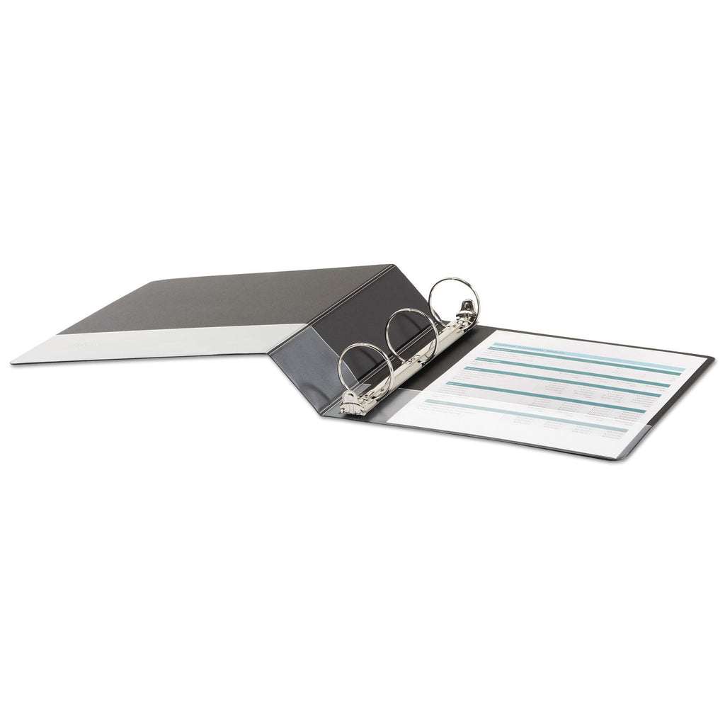 Universal Economy Non-View Round Ring Binder, 3 Rings, 2" Capacity, 11 x 8.5, Black, 4/Pack