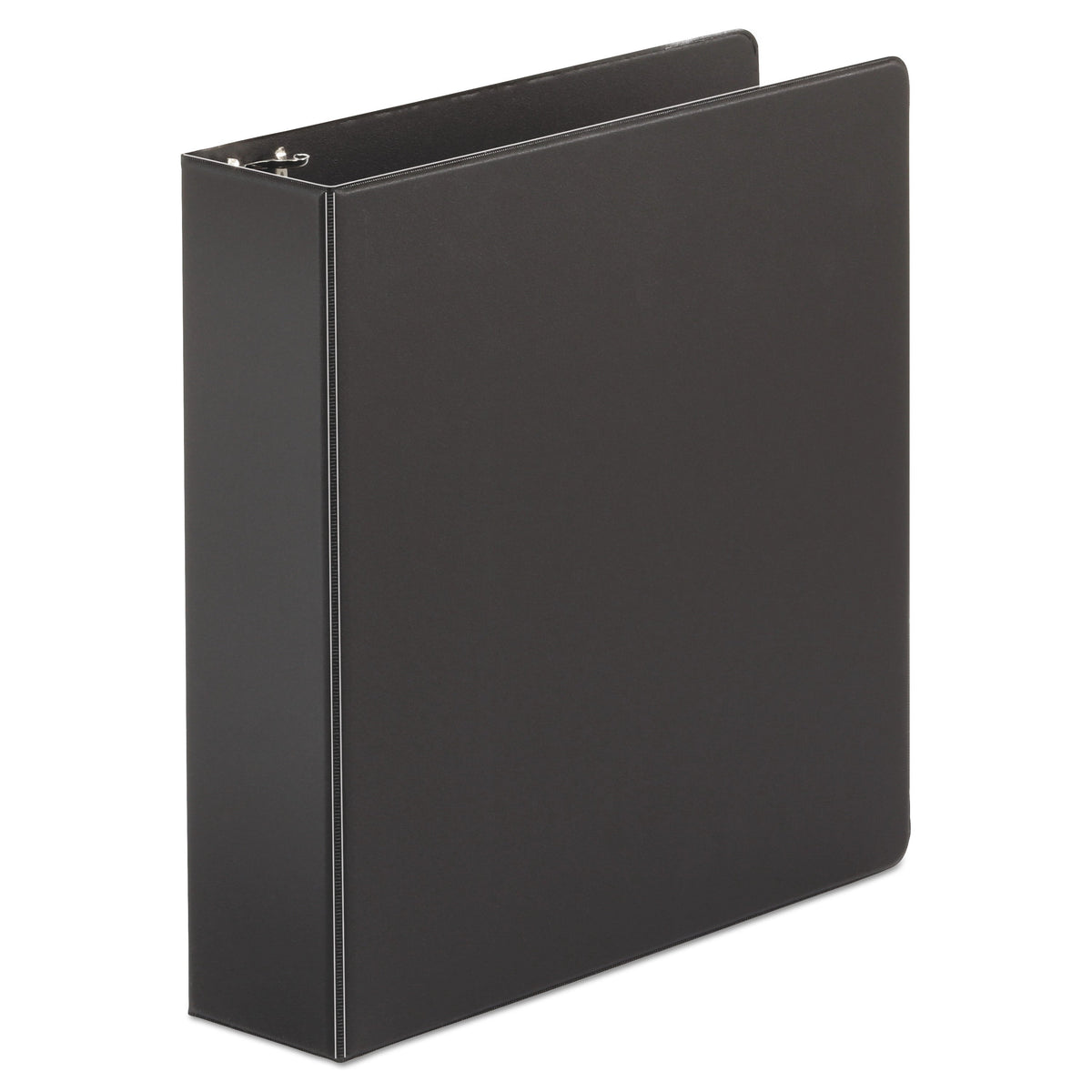 Universal Economy Non-View Round Ring Binder, 3 Rings, 2" Capacity, 11 x 8.5, Black, 4/Pack