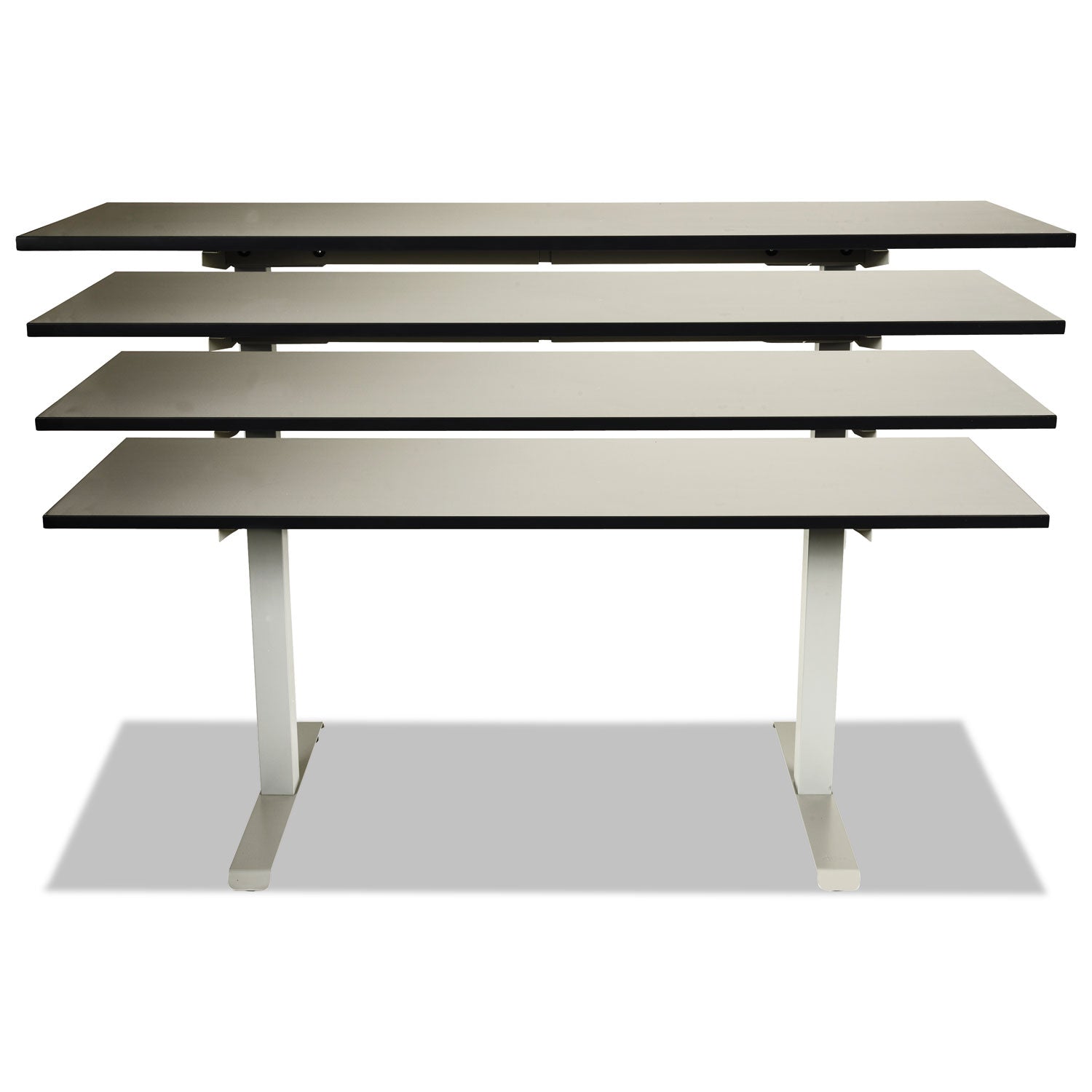 Alera 2-Stage Electric Adjustable Table Base, 48 to 72w x 24 to 36d x 27.5 to 47.2h, Gray