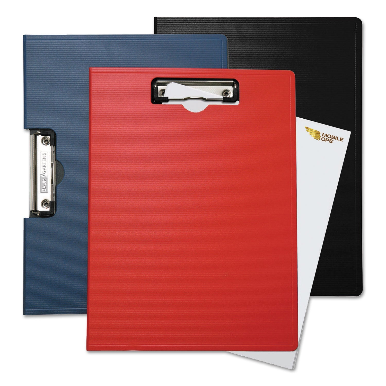 Mobile OPS Portfolio Clipboard with Low-Profile Clip, Portrait Orientation, 0.5" Clip Capacity, Holds 8.5 x 11 Sheets, Blue