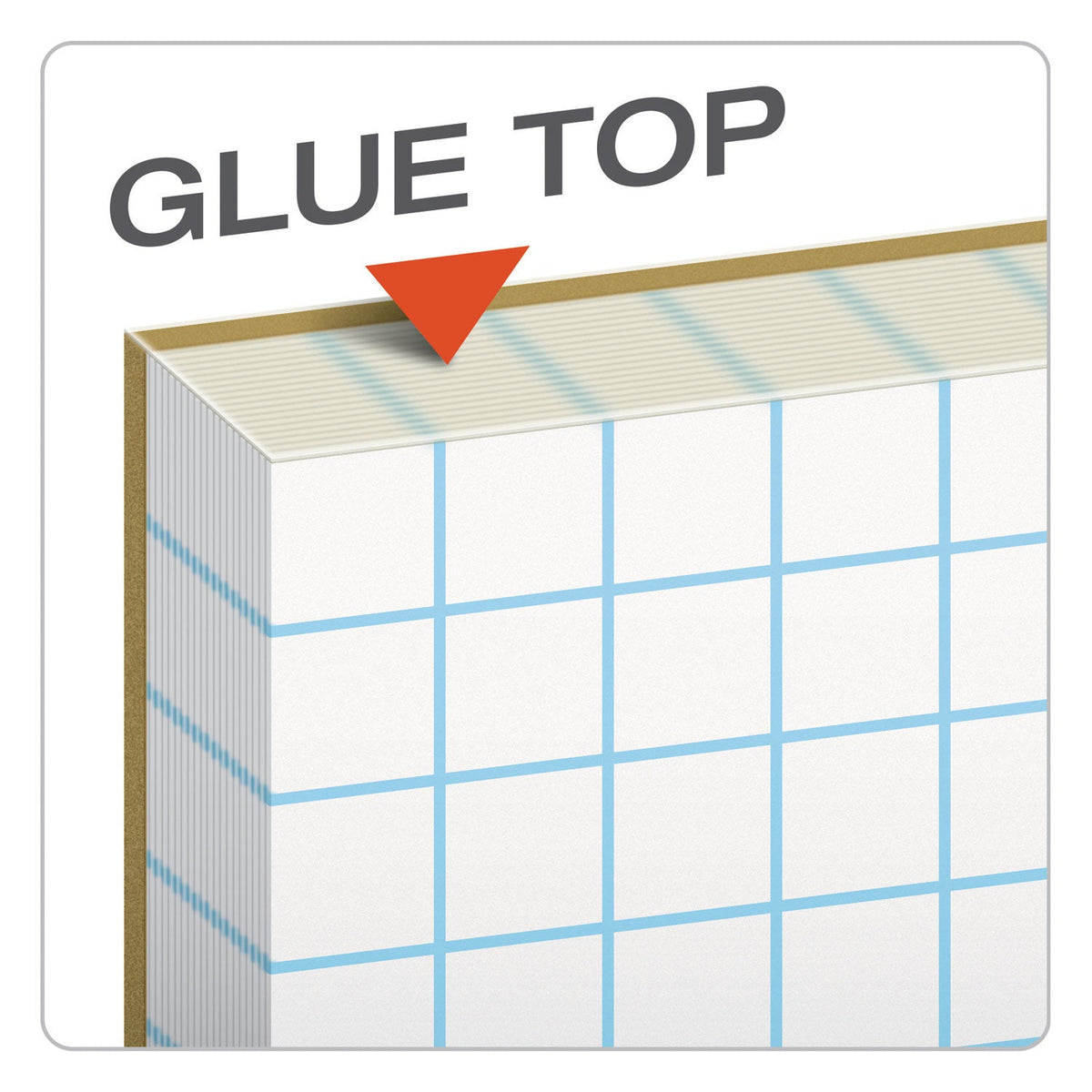 TOPS Quadrille Pads, Quadrille Rule (10 sq/in), 50 White 8.5 x 11 Sheets