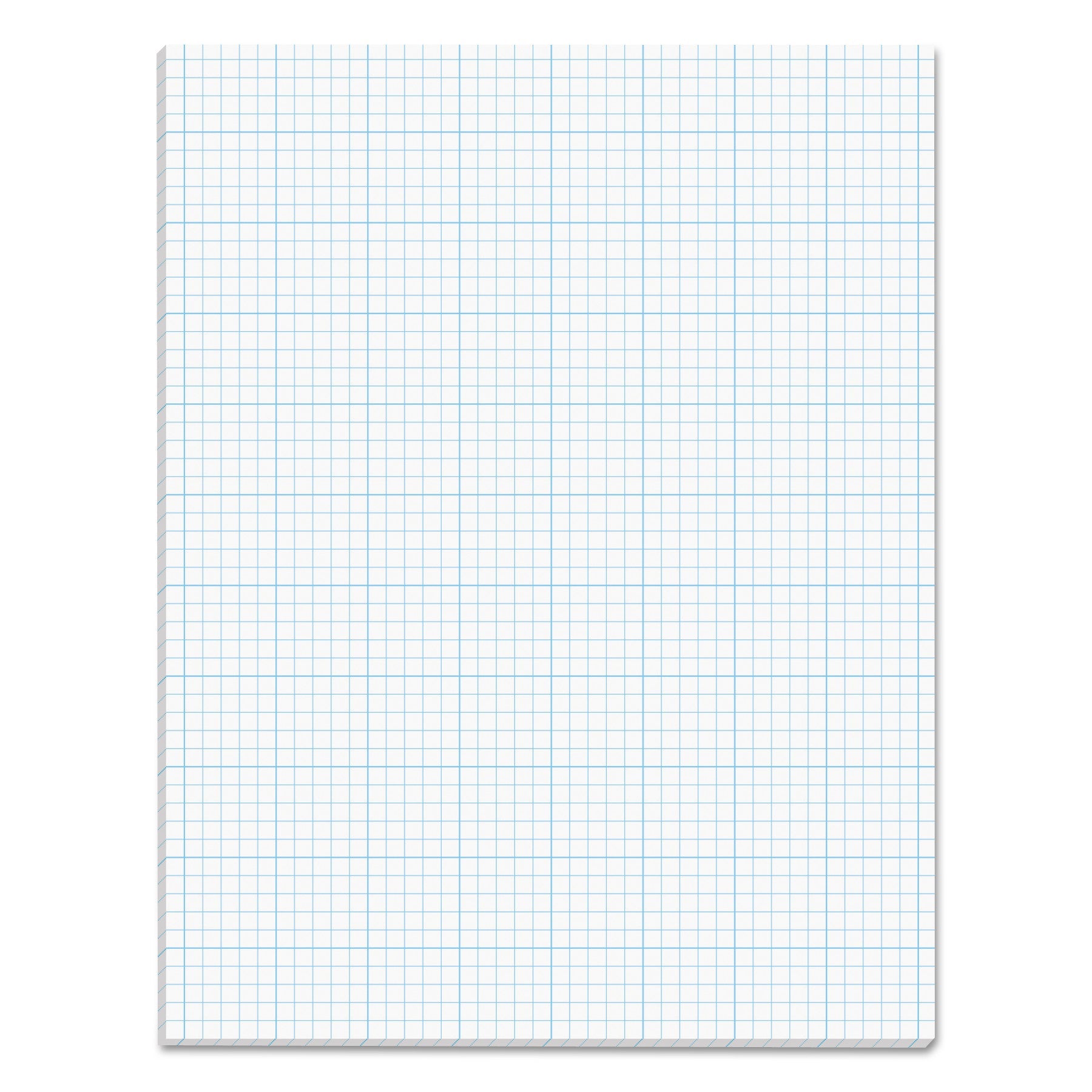 TOPS Cross Section Pads, Cross-Section Quadrille Rule (5 sq/in, 1 sq/in), 50 White 8.5 x 11 Sheets