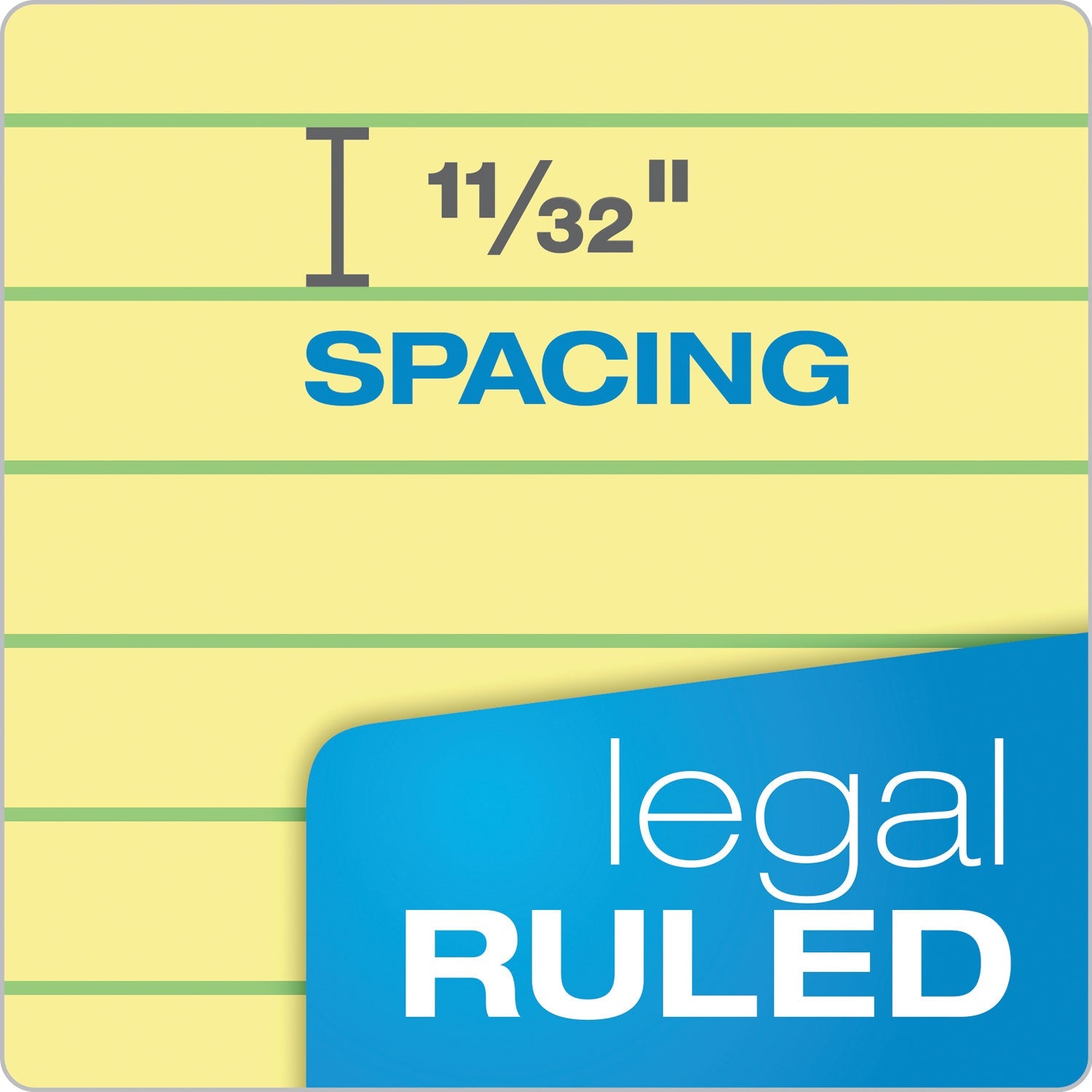 TOPS Double Docket Ruled Pads, Wide/Legal Rule, 100 Canary-Yellow 8.5 x 11.75 Sheets, 6/Pack