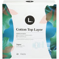L. Organic Cotton Top Layer Pads, Super Absorbency with Wings, 42 Count