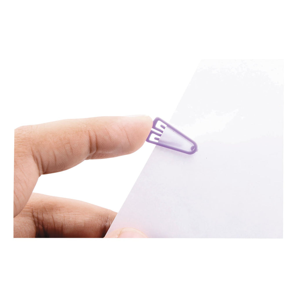 Baumgartens Plastiklips Paper Clips, Small, Smooth, Assorted Colors, 1,000/Box