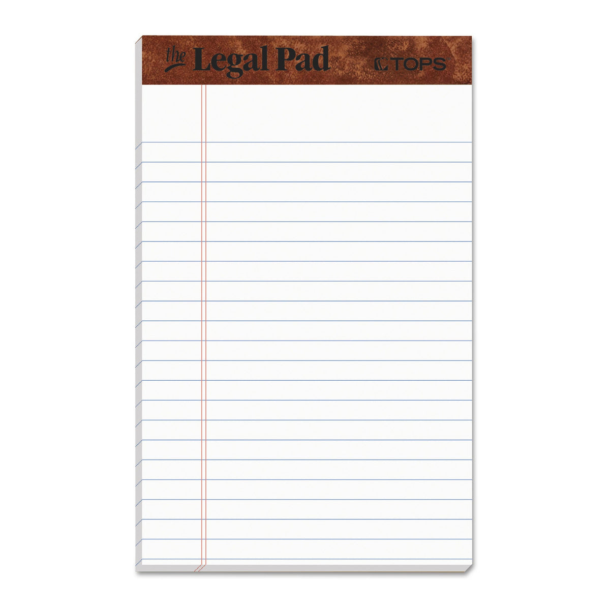 TOPS "The Legal Pad" Ruled Perforated Pads, Narrow Rule, 50 White 5 x 8 Sheets, Dozen