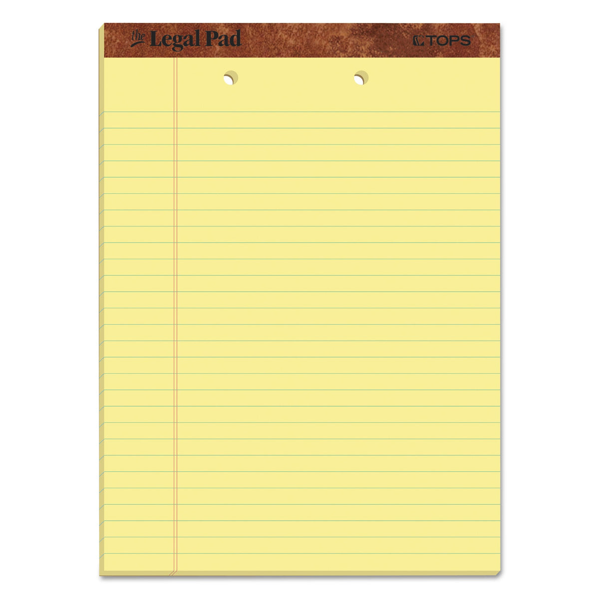 TOPS "The Legal Pad" Ruled Perforated Pads, Wide/Legal Rule, 50 Canary-Yellow 8.5 x 11.75 Sheets, Dozen
