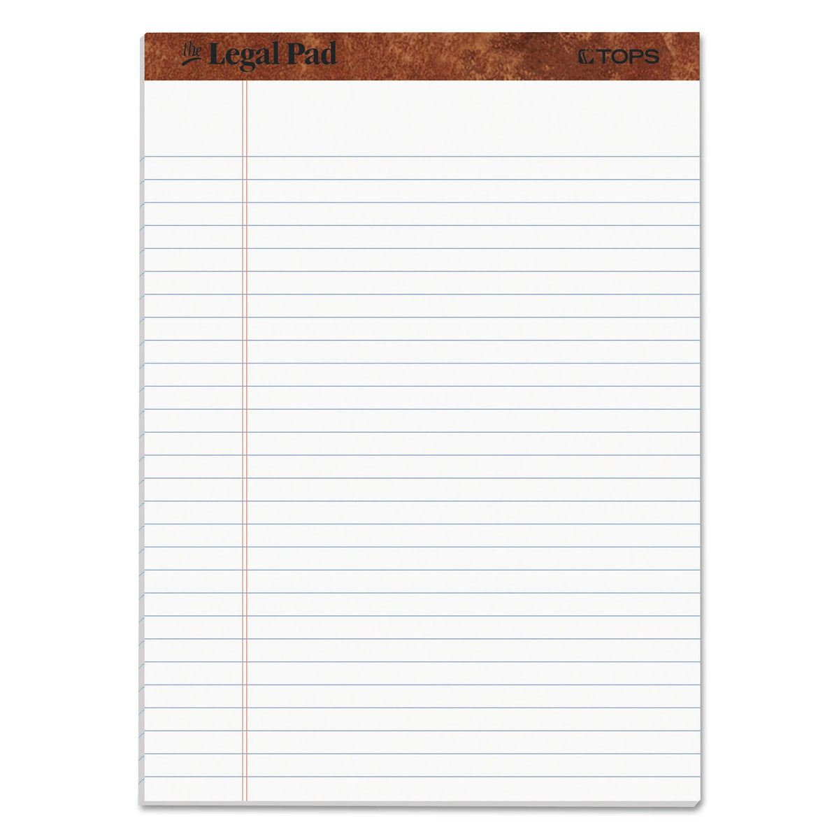 TOPS "The Legal Pad" Ruled Perforated Pads, Wide/Legal Rule, 50 White 8.5 x 11.75 Sheets, Dozen