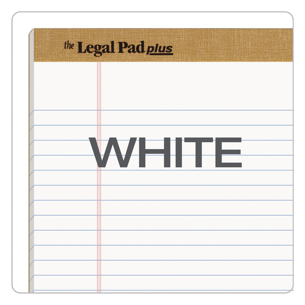 TOPS "The Legal Pad" Plus Ruled Perforated Pads with 40 pt. Back, Wide/Legal Rule, 50 White 8.5 x 14 Sheets, Dozen
