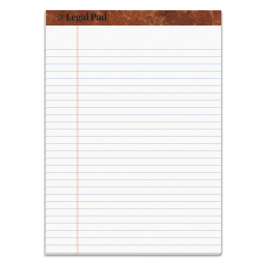 TOPS "The Legal Pad" Ruled Perforated Pads, Wide/Legal Rule, 50 White 8.5 x 11.75 Sheets