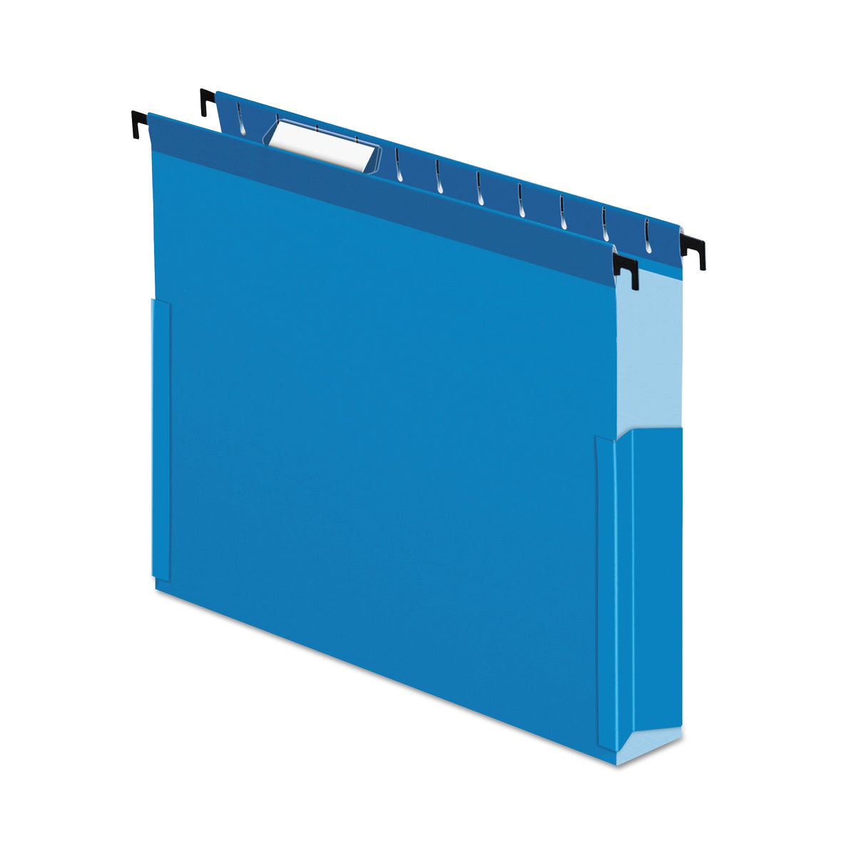 Pendaflex SureHook Reinforced Extra-Capacity Hanging Box File, 1 Section, 2" Capacity, Letter Size, 1/5-Cut Tabs, Blue, 25/Box