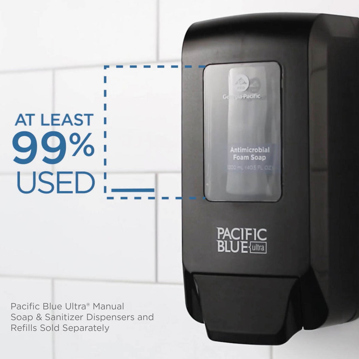 Georgia Pacific Pacific Blue Ultra Foam Soap Manual Dispenser Refill, Pacific Citrus, 1,200 mL, 4/Carton