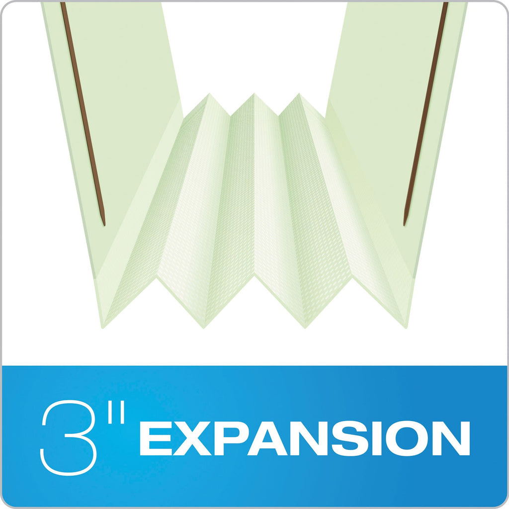 Pendaflex Heavy-Duty Pressboard Folders w/ Embossed Fasteners, Letter Size, Green, 25/Box
