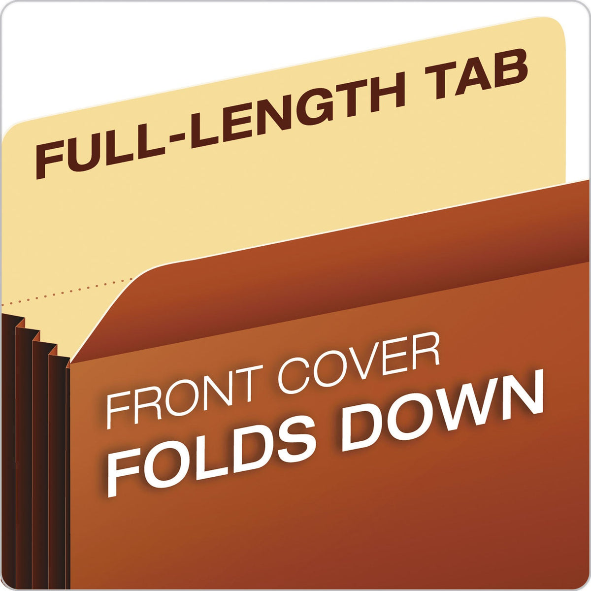 Pendaflex File Pocket with Tyvek, 5.25" Expansion, Letter Size, Redrope, 10/Box