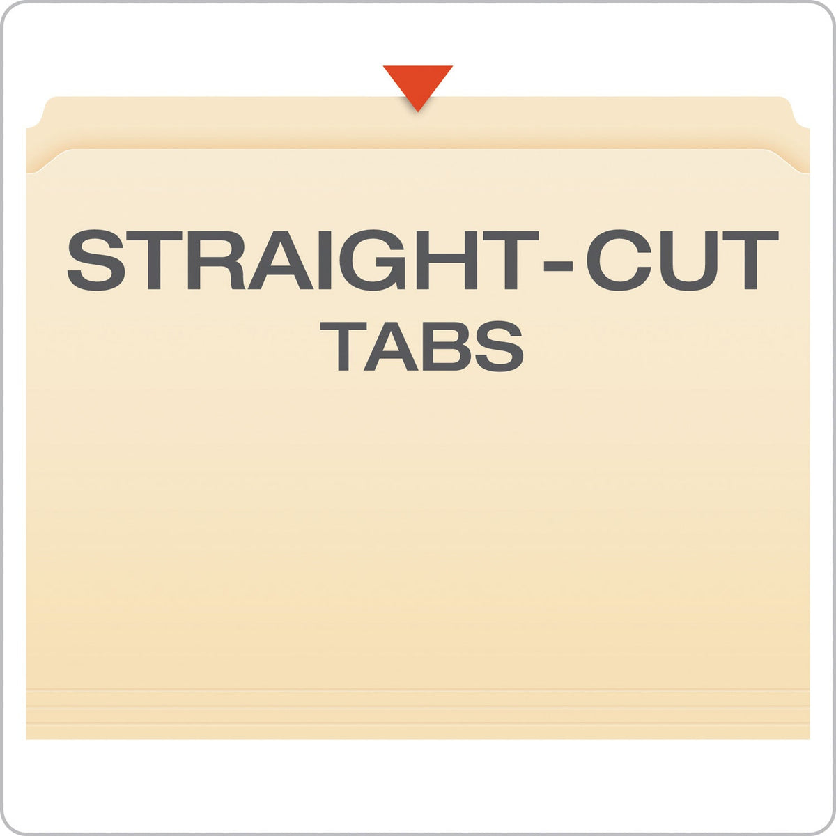 Pendaflex Manila Fastener Folders, Straight Tab, 1 Fastener, Letter Size, Manila Exterior, 50/Box