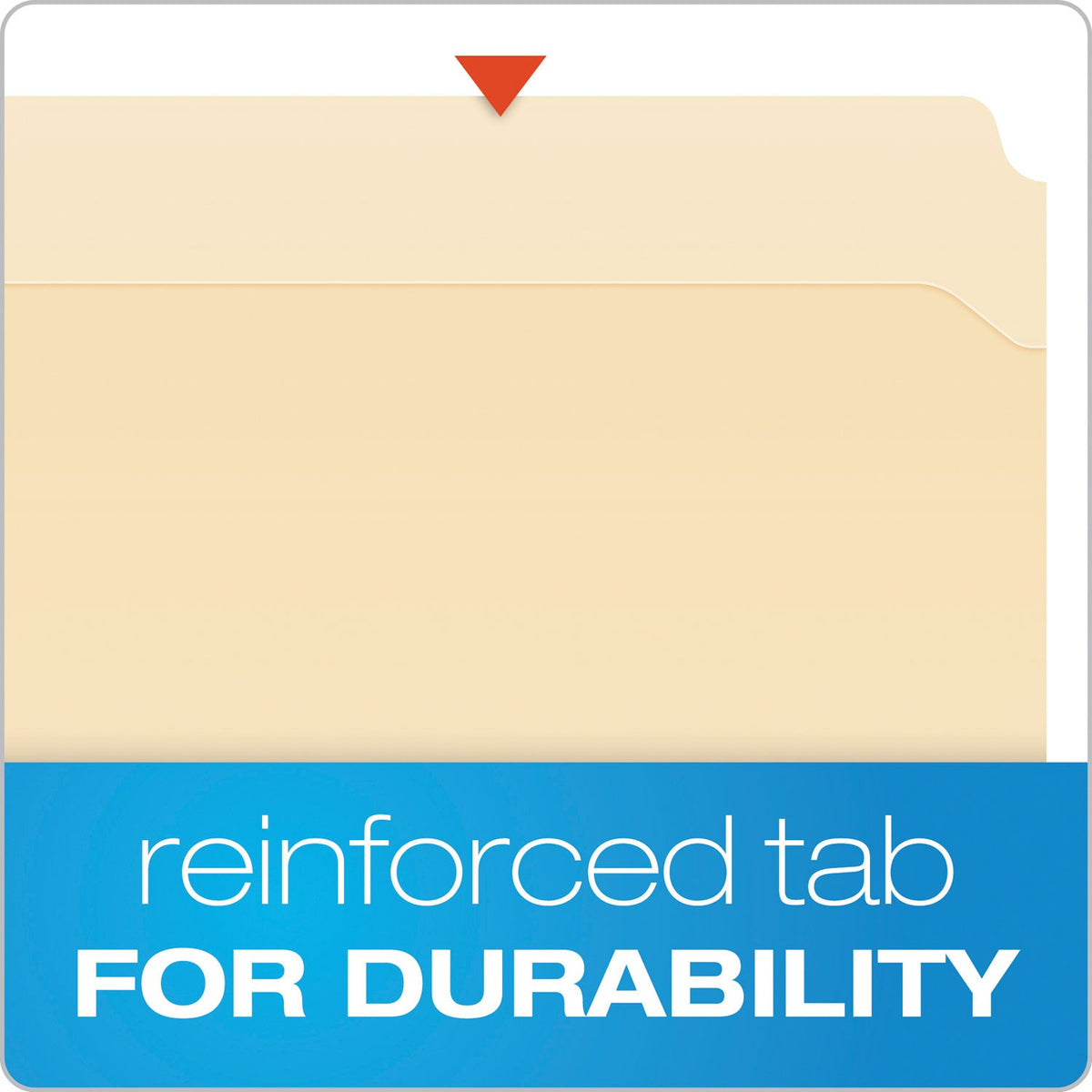 Pendaflex Manila Fastener Folders, Straight Tab, 1 Fastener, Letter Size, Manila Exterior, 50/Box