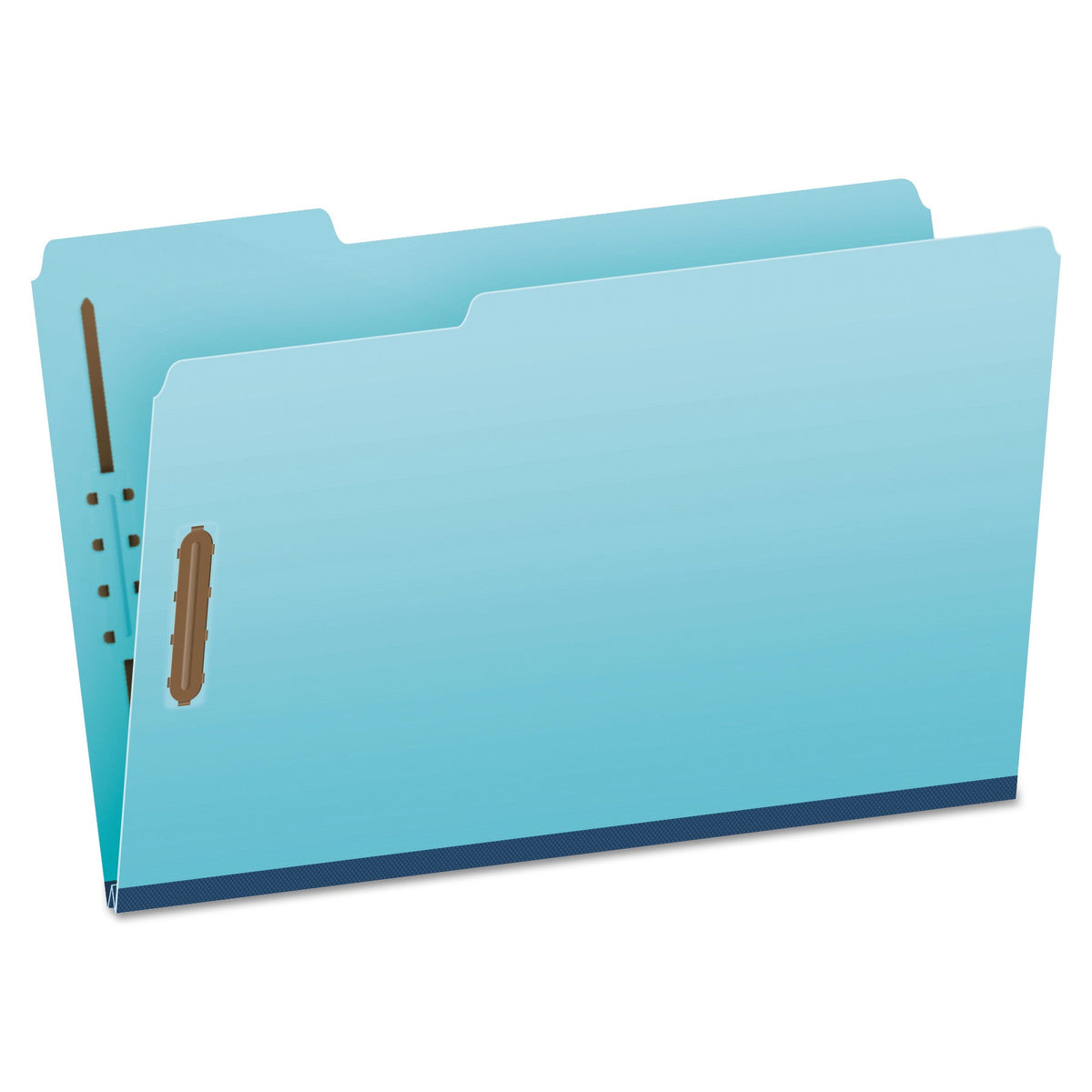 Pendaflex Heavy-Duty Pressboard Folders with Embossed Fasteners, Legal Size, Blue, 25/Box