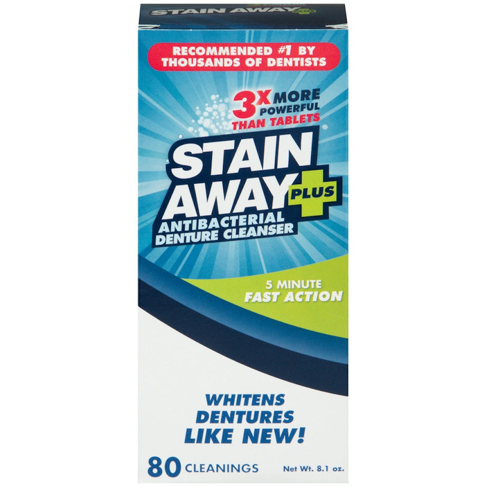 Stain Away Plus Denture Cleanser, Professional Strength - 8 Oz