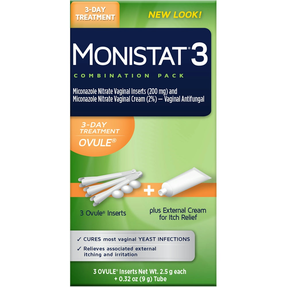 Monistat 3 Day Treatment Combo Ovule And Cream