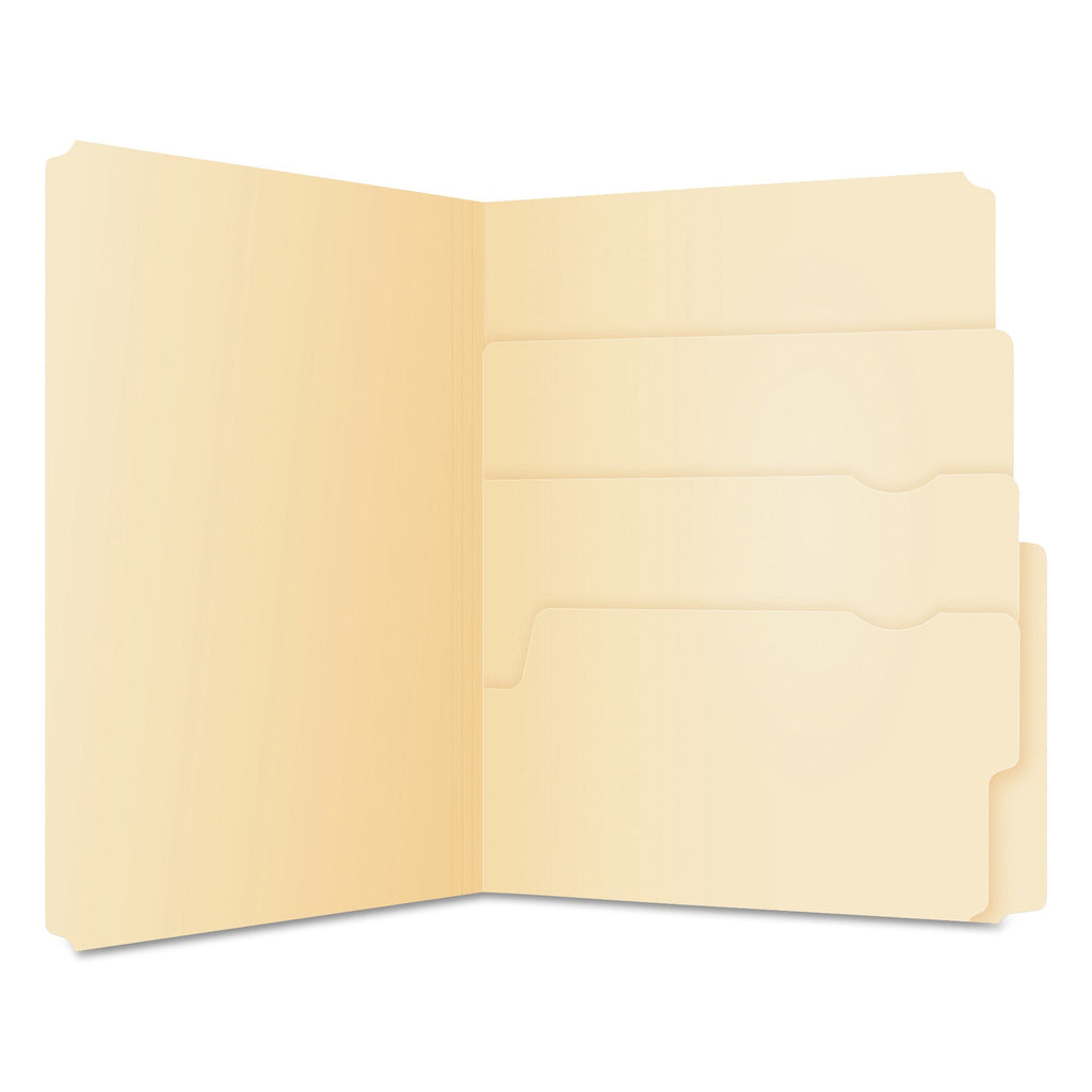 Pendaflex Divide It Up File Folder, 1/2-Cut Tabs: Assorted, Letter Size, 0.75" Expansion, Manila, 24/Pack