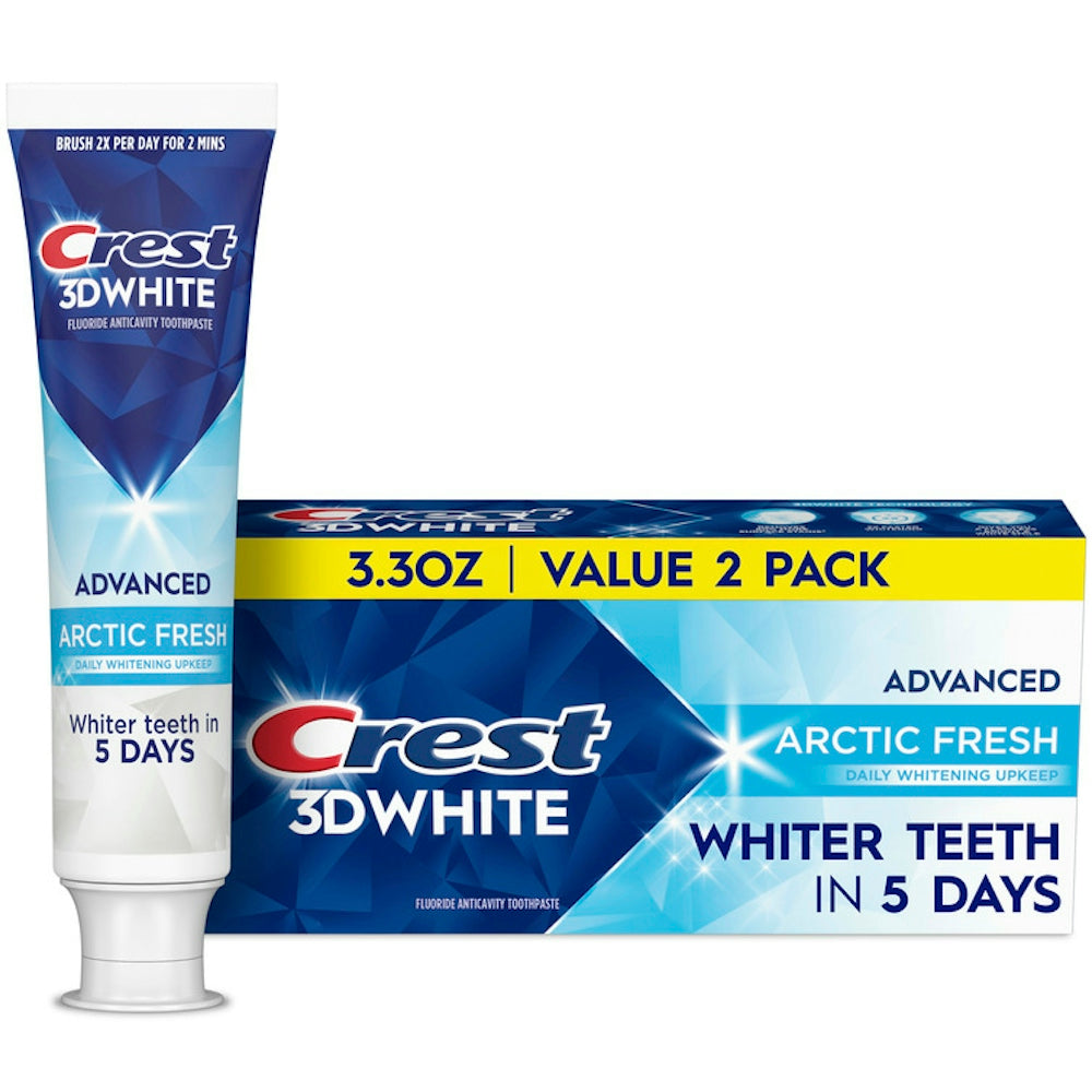 Crest® 3D White™ 0.243% Advanced Arctic Fresh Toothpaste, 3.3 oz x 2 EA