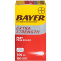 Bayer Extra Strength Aspirin 500mg Coated Caplets – Powerful Pain Relief, 100 ct