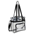 Eastsport Clear Stadium Approved Tote, PVC, 12 x 5 x 12, Black/Clear