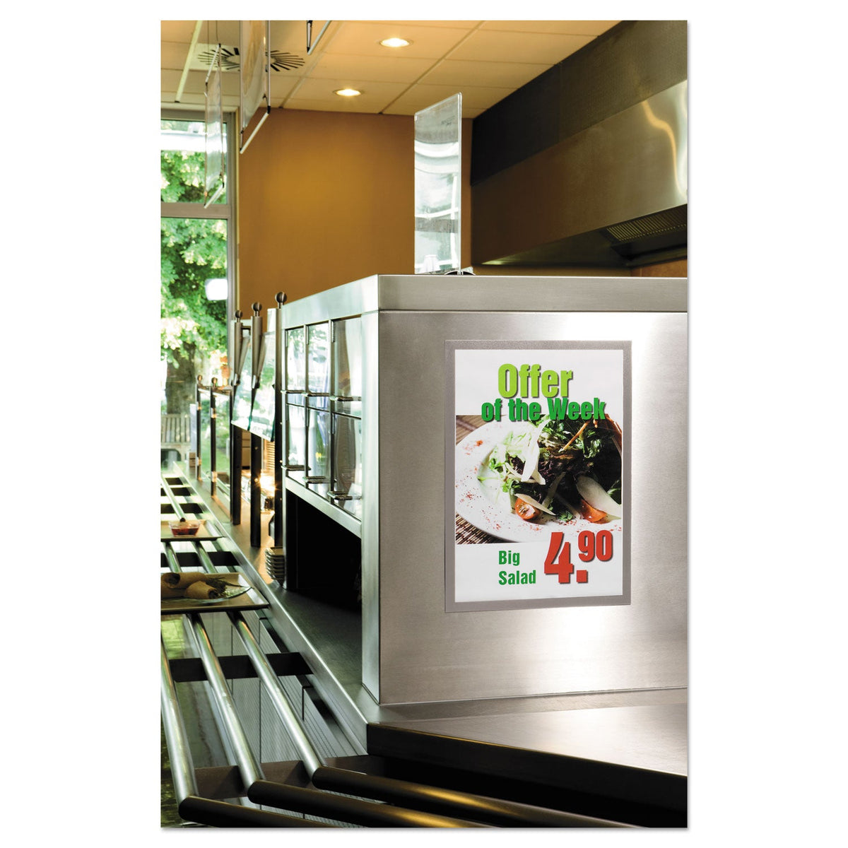 Durable DURAFRAME Sign Holder, 11 x 17, Silver, 2/Pack