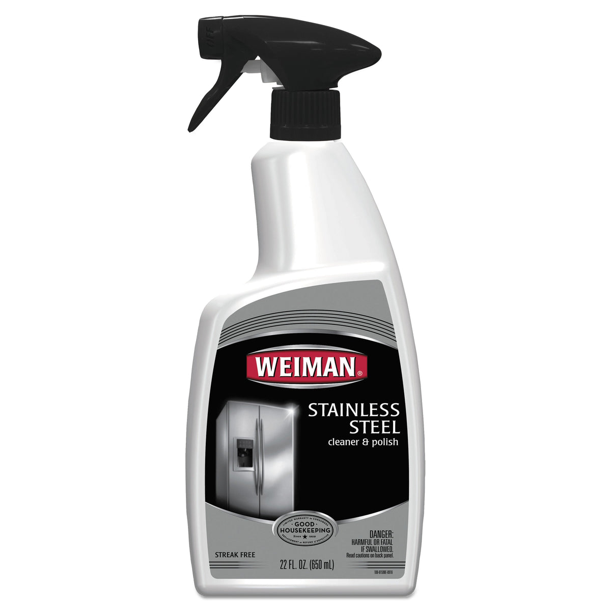WEIMAN Stainless Steel Cleaner and Polish, Floral Scent, 22 oz Trigger Spray Bottle