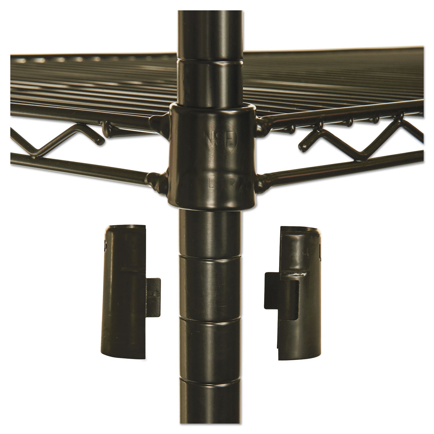 Alera NSF Certified Industrial Four-Shelf Wire Shelving Kit, 48w x 18d x 72h, Black