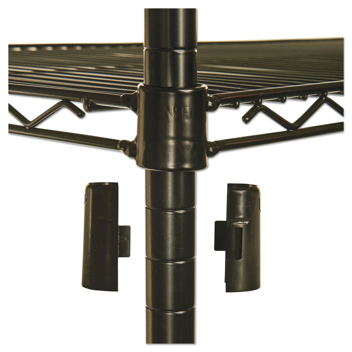 Alera NSF Certified Industrial Four-Shelf Wire Shelving Kit, 48w x 18d x 72h, Black