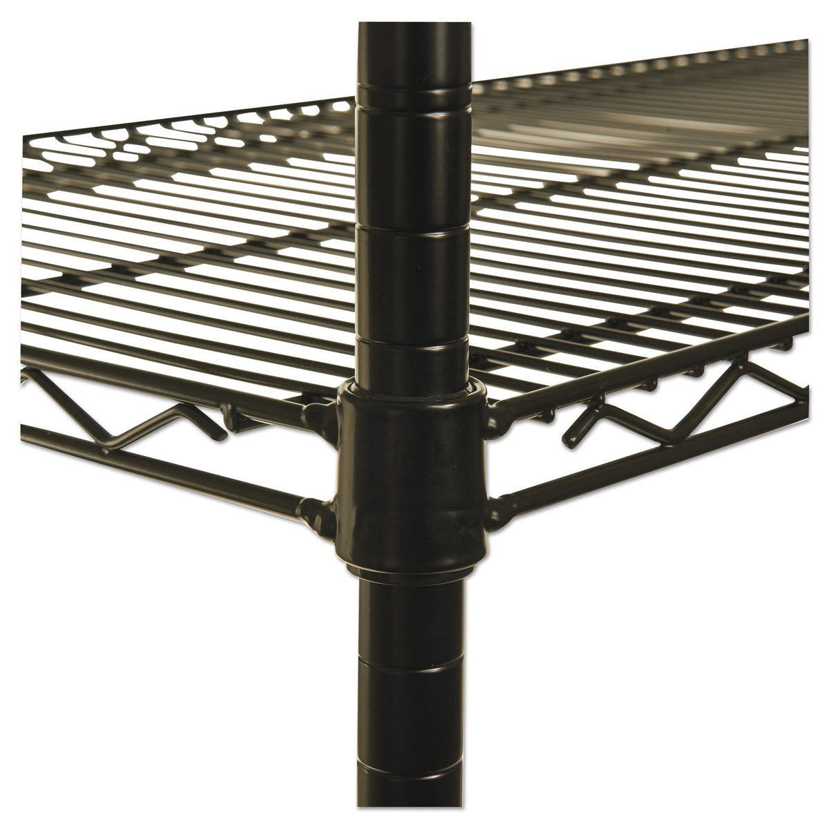 Alera NSF Certified Industrial Four-Shelf Wire Shelving Kit, 36w x 18d x 72h, Black