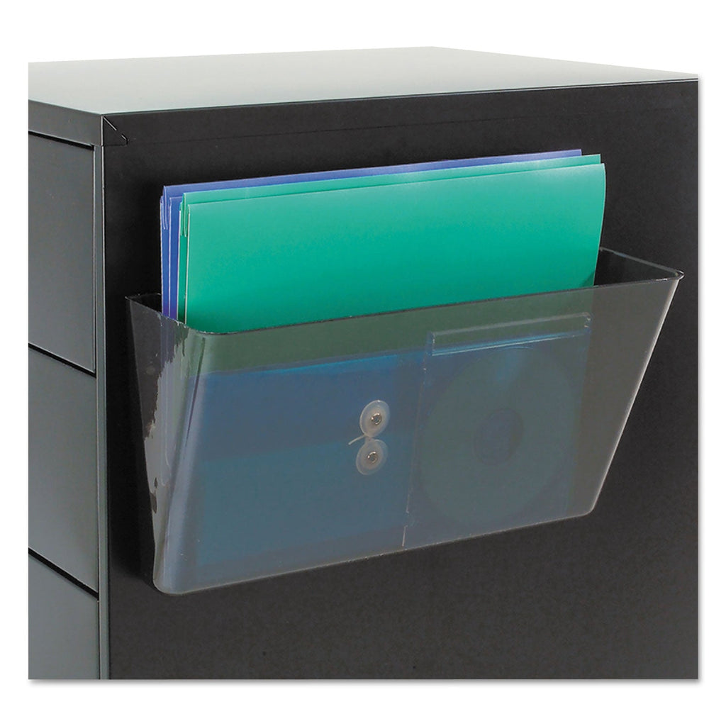 deflecto Magnetic DocuPocket Wall File, Letter Size, 13" x 4" x 7", Smoke