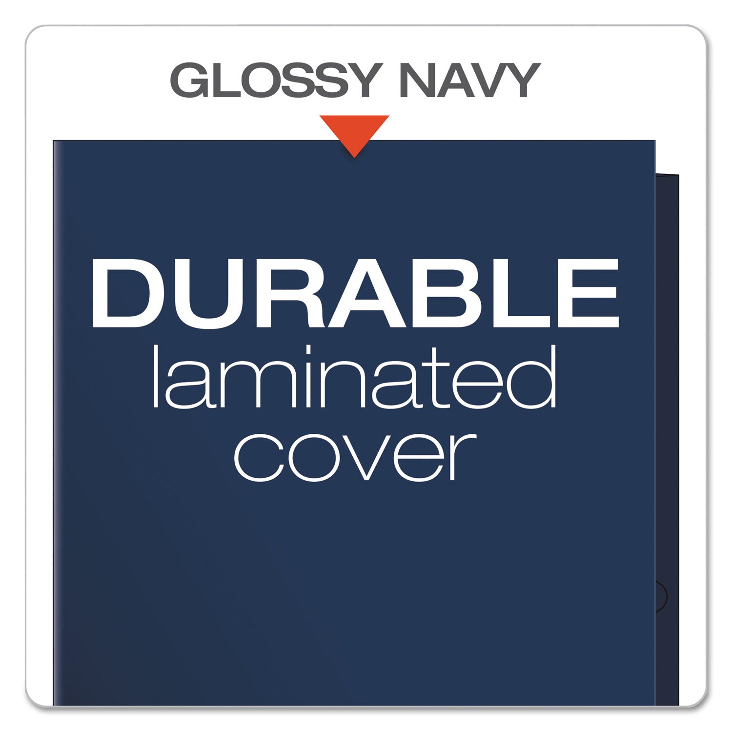 Oxford High Gloss Laminated Paperboard Folder, 100-Sheet Capacity, 11 x 8.5, Navy, 25/Box