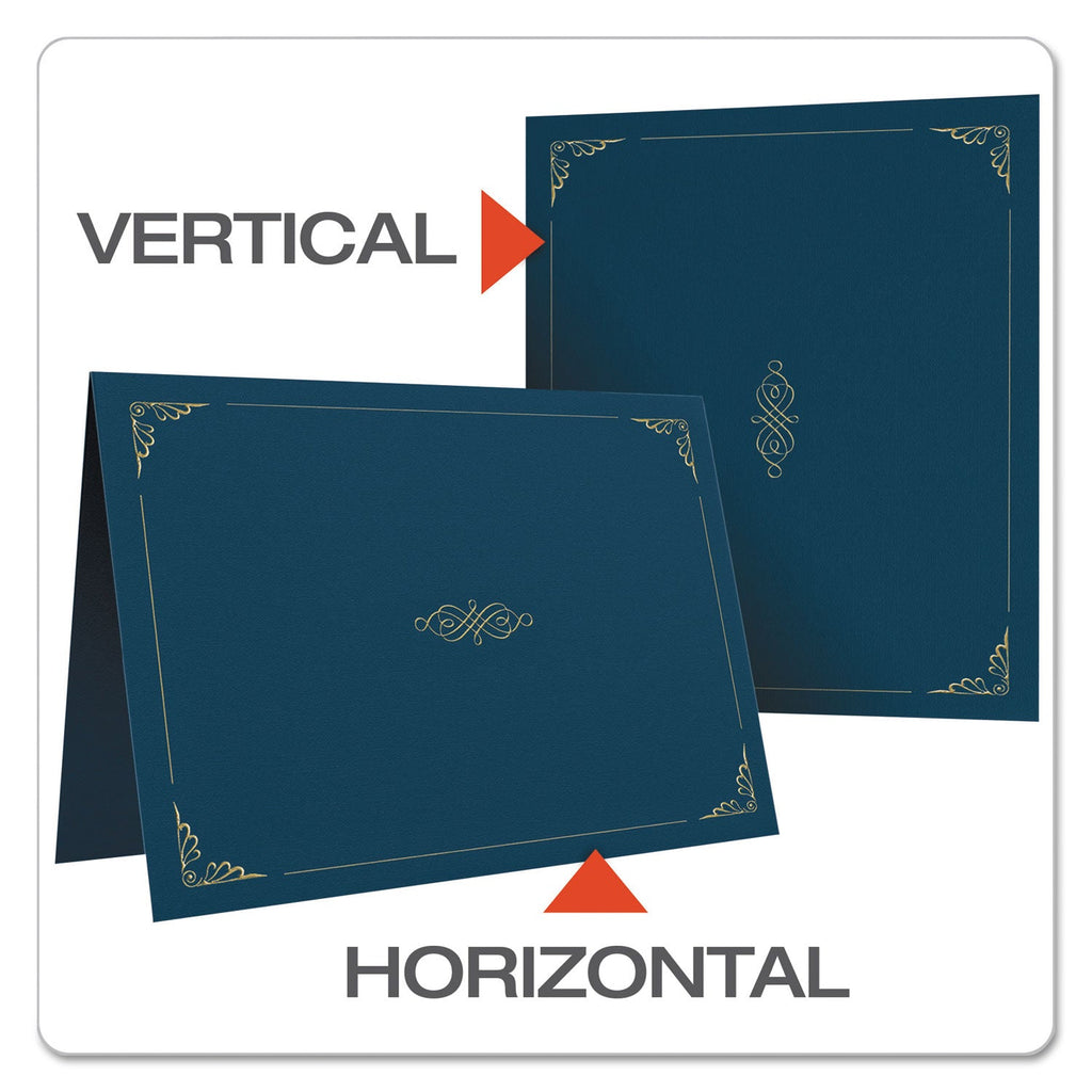 Oxford Certificate Holder, 11.25 x 8.75, Dark Blue, 5/Pack