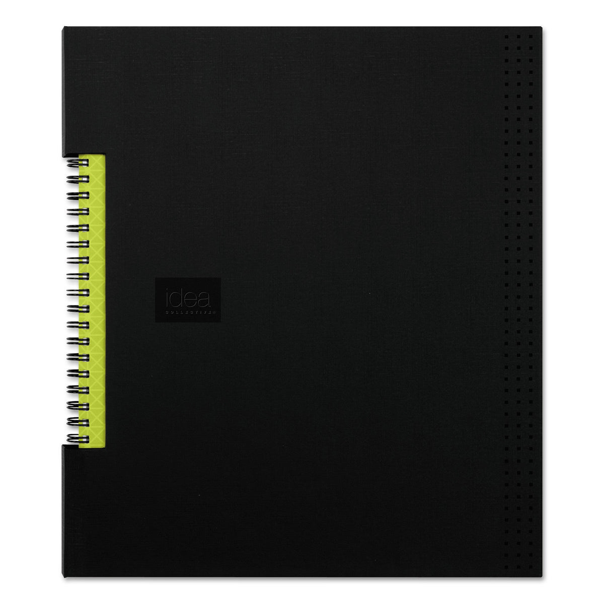 Oxford Idea Collective Professional Wirebound Hardcover Notebook, 1 Subject, Medium/College Rule, Black Cover, 11 x 8.5, 80 Sheets