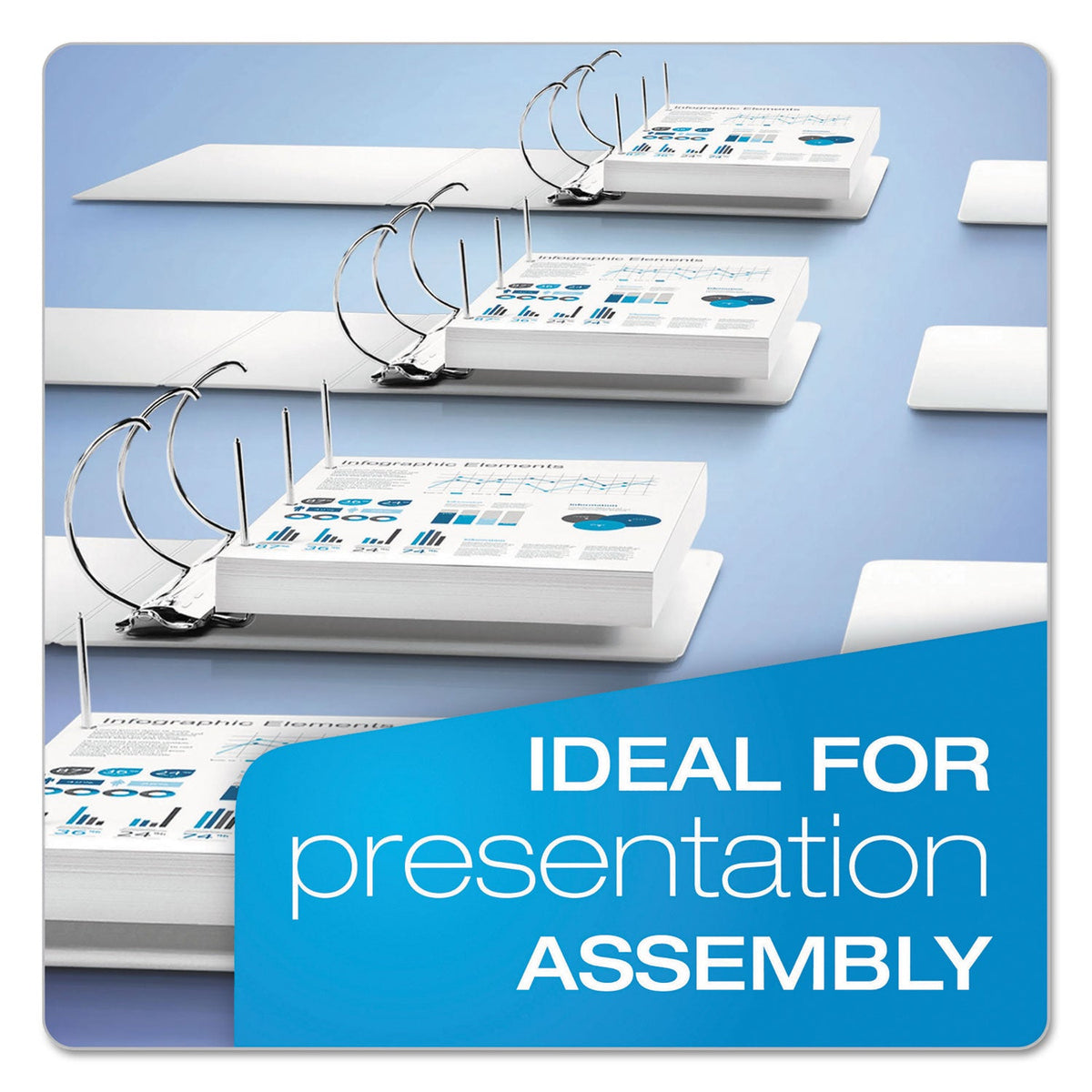 Cardinal ExpressLoad ClearVue Locking D-Ring Binder, 3 Rings, 4" Capacity, 11 x 8.5, White