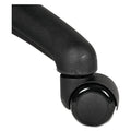 Alera Dual Wheel Hooded Casters, Grip Ring Type B Stem, 2" Soft Nylon Wheel, Black, 5/Set
