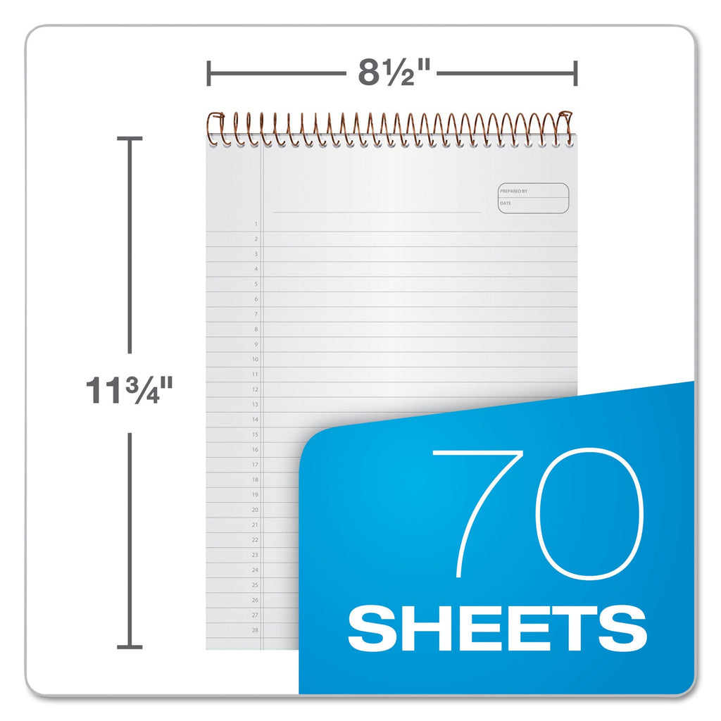 Ampad Gold Fibre Wirebound Project Notes Pad, Project-Management Format, Gray Cover, 70 White 8.5 x 11.75 Sheets