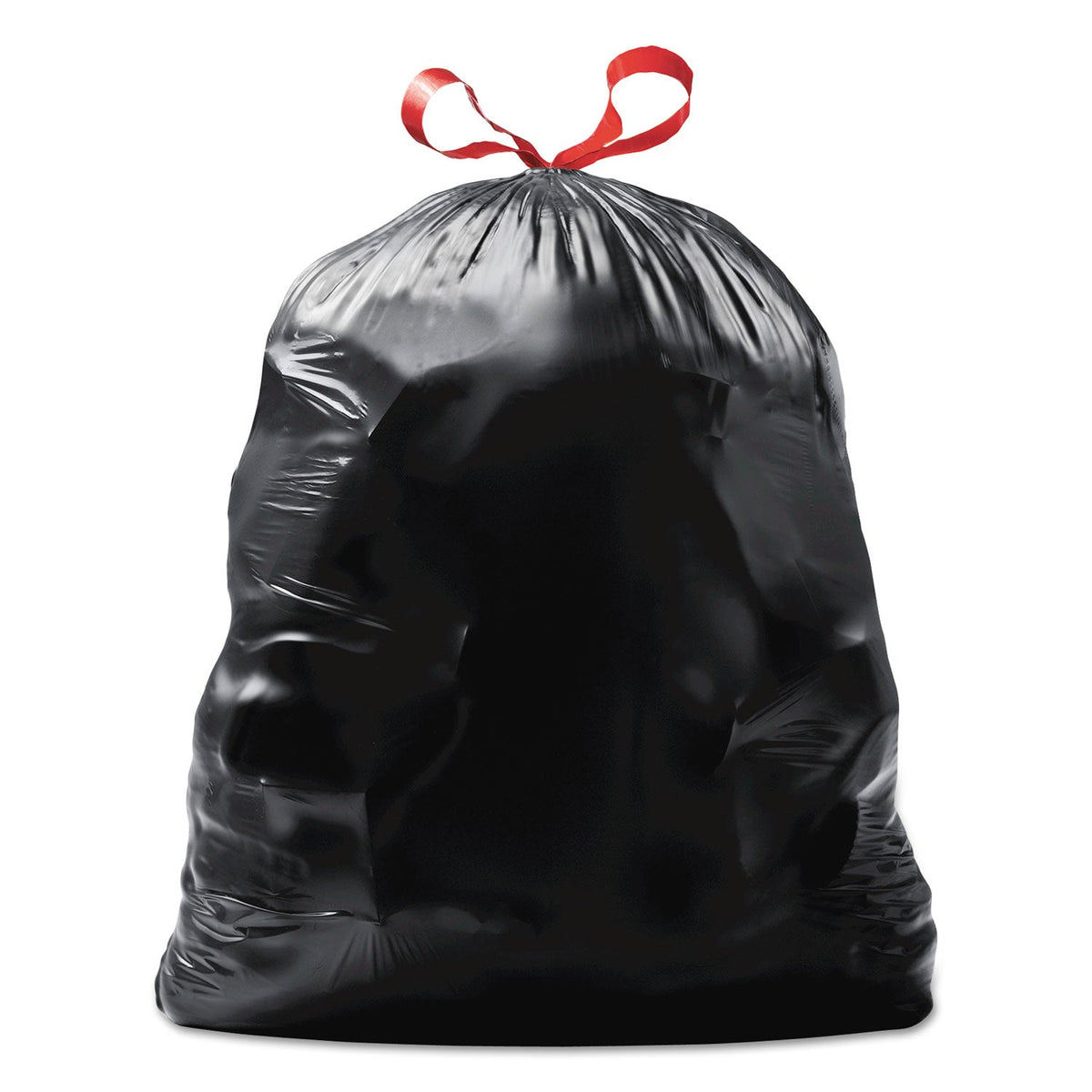 Glad Drawstring Large Trash Bags, 30 gal, 1.05 mil, 30" x 33", Black, 15/Box