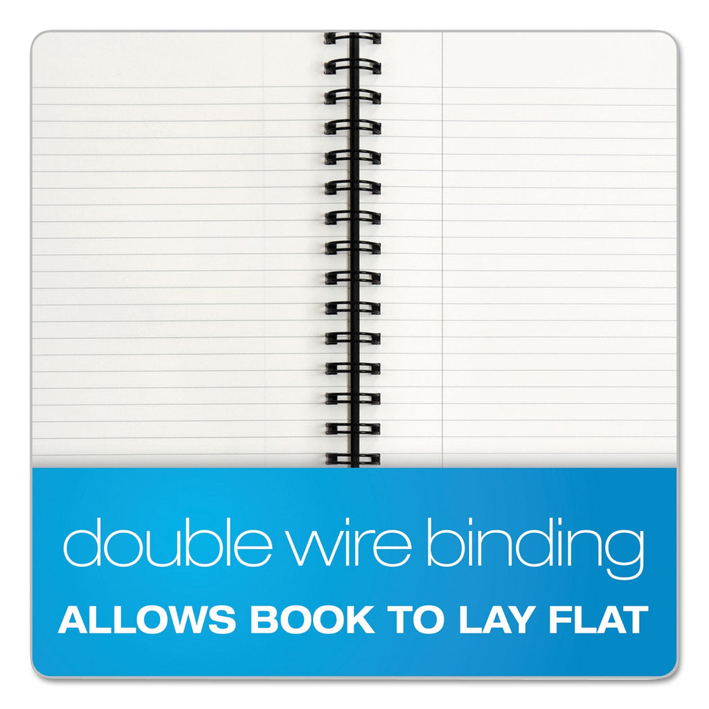 TOPS Royale Wirebound Business Notebooks, 1 Subject, Medium/College Rule, Black/Gray Cover, 10.5 x 8, 96 Sheets
