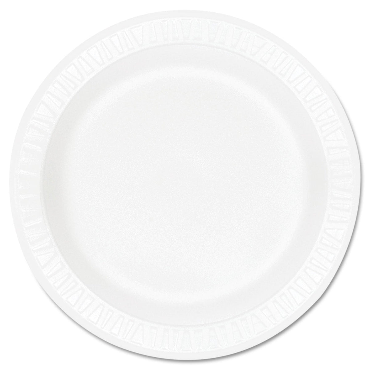 Dart Concorde Foam Plate, 9" dia, White, 125/Pack, 4 Packs/Carton