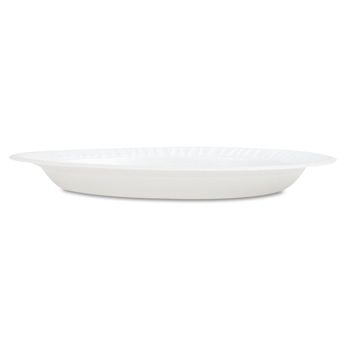 Dart Concorde Foam Plate, 9" dia, White, 125/Pack, 4 Packs/Carton
