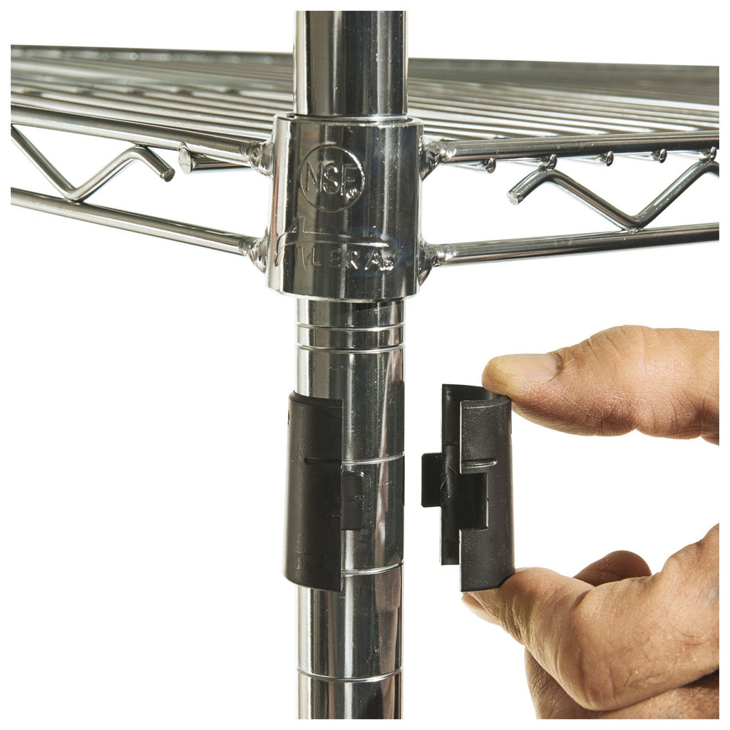 Alera NSF Certified Industrial Four-Shelf Wire Shelving Kit, 48w x 18d x 72h, Silver