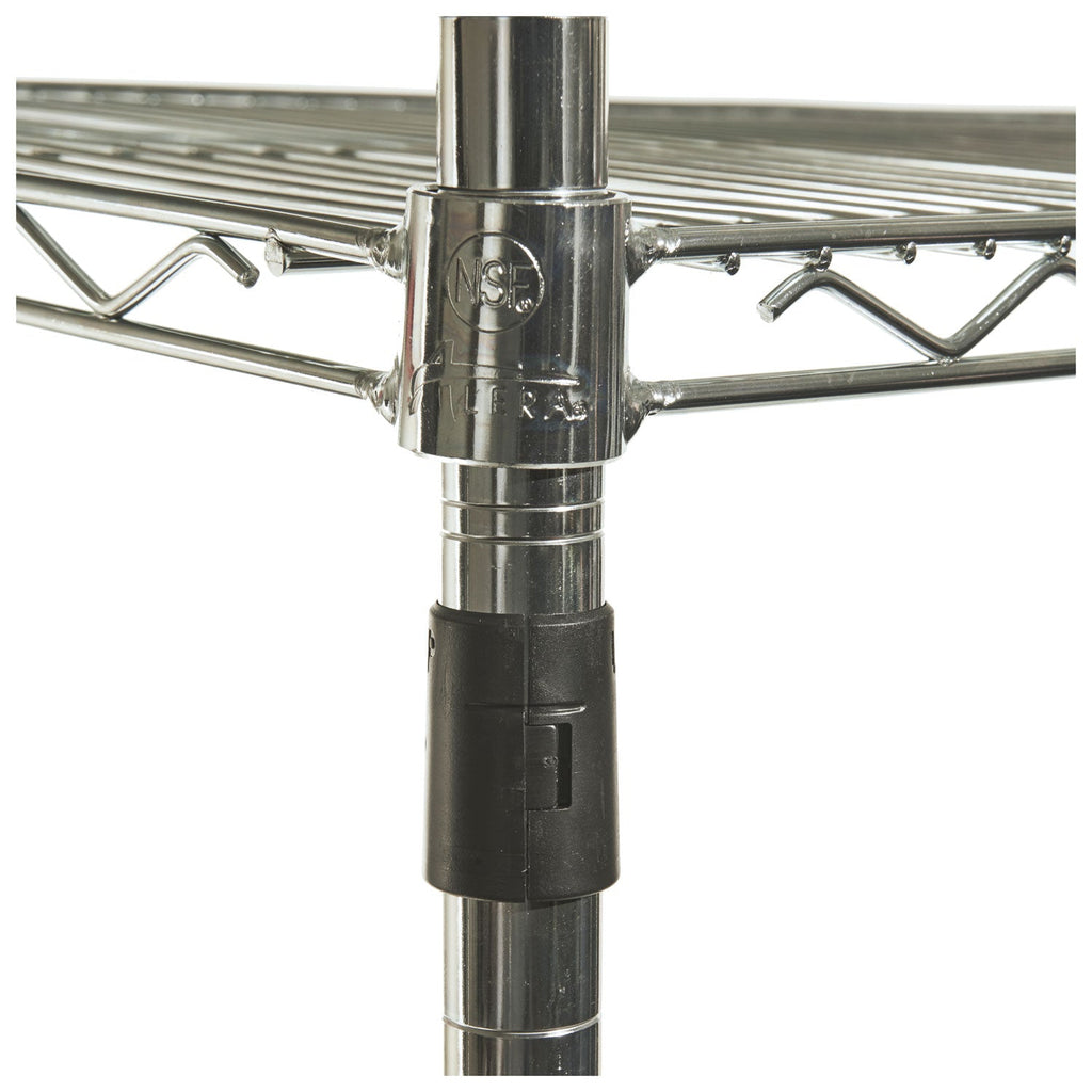 Alera NSF Certified Industrial Four-Shelf Wire Shelving Kit, 48w x 18d x 72h, Silver