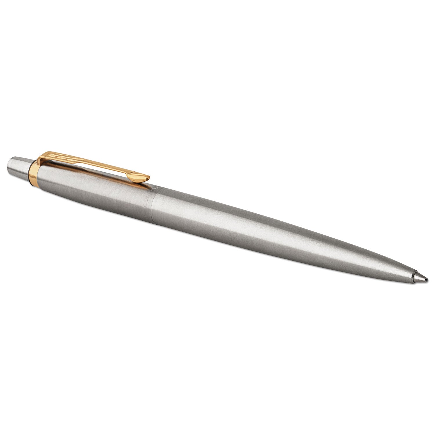 Parker Jotter Gel Pen, Retractable, Medium 0.7 mm, Black Ink, Stainless Steel Barrel