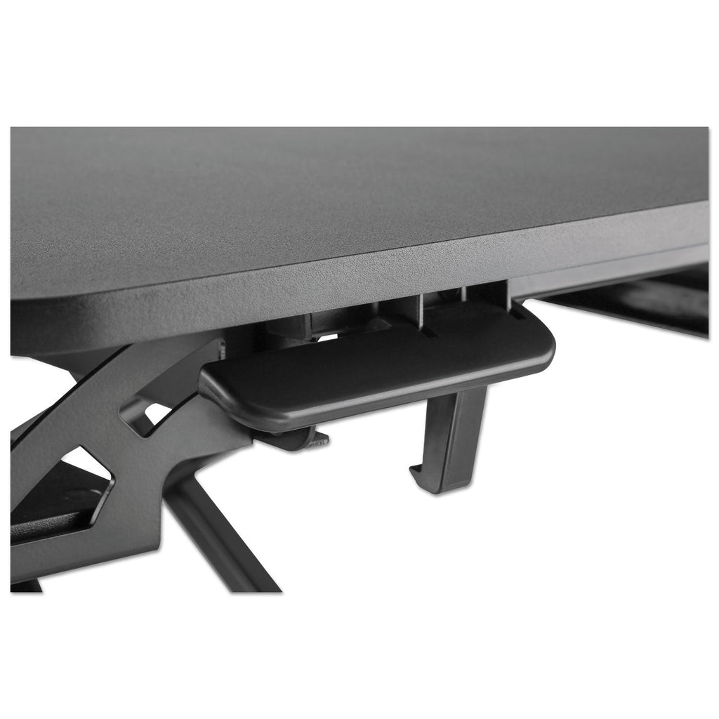 Alera AdaptivErgo Two-Tier Sit-Stand Lifting Workstation, 31.5" x 26.13" x 4.33" to 19.88", Black