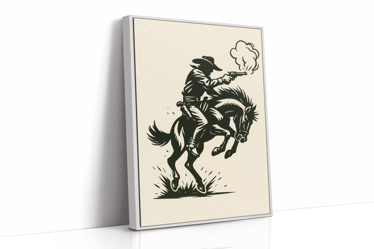 Cowboy Gunfire in the Dust