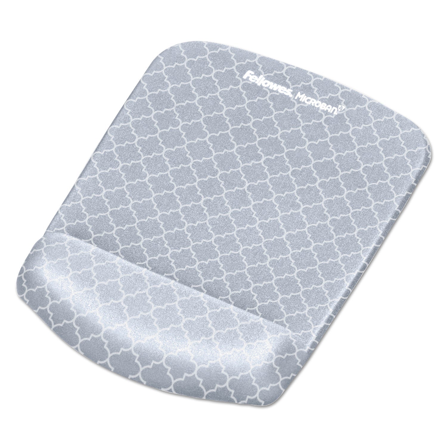 Fellowes PlushTouch Mouse Pad with Wrist Rest, 7.25 x 9.37, Lattice Design