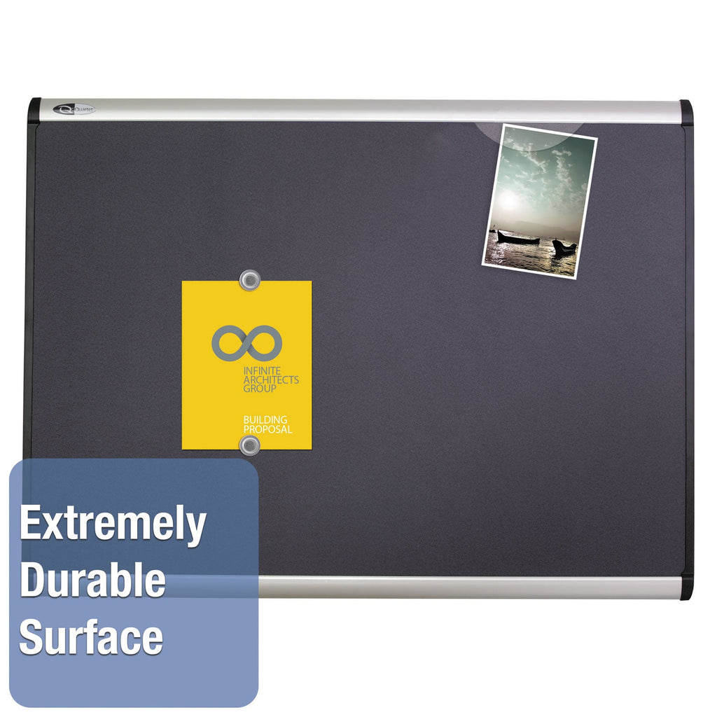 Quartet Prestige Plus Magnetic Fabric Bulletin Board, 48 x 36, Aluminum Frame